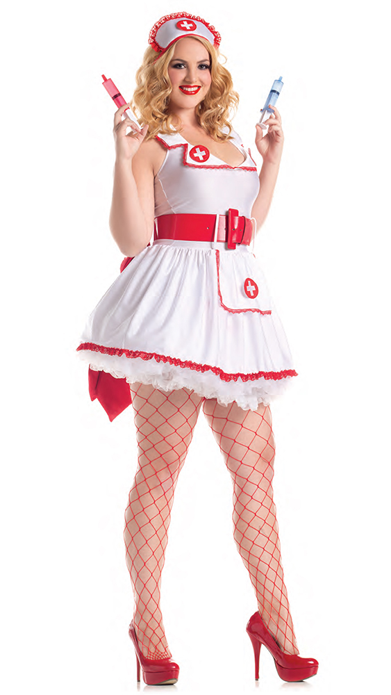 Party King PK308XL Plus Naughty Nurse Costume - A
