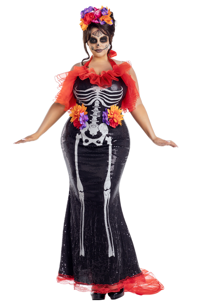 Party King Glamour Muerta Plus Size Costume