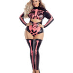 Glow-in-Dark Sexy Skeleton Plus Size - Pink