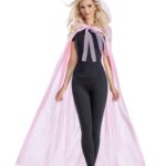 Pink Mesh Hooded Cape-1